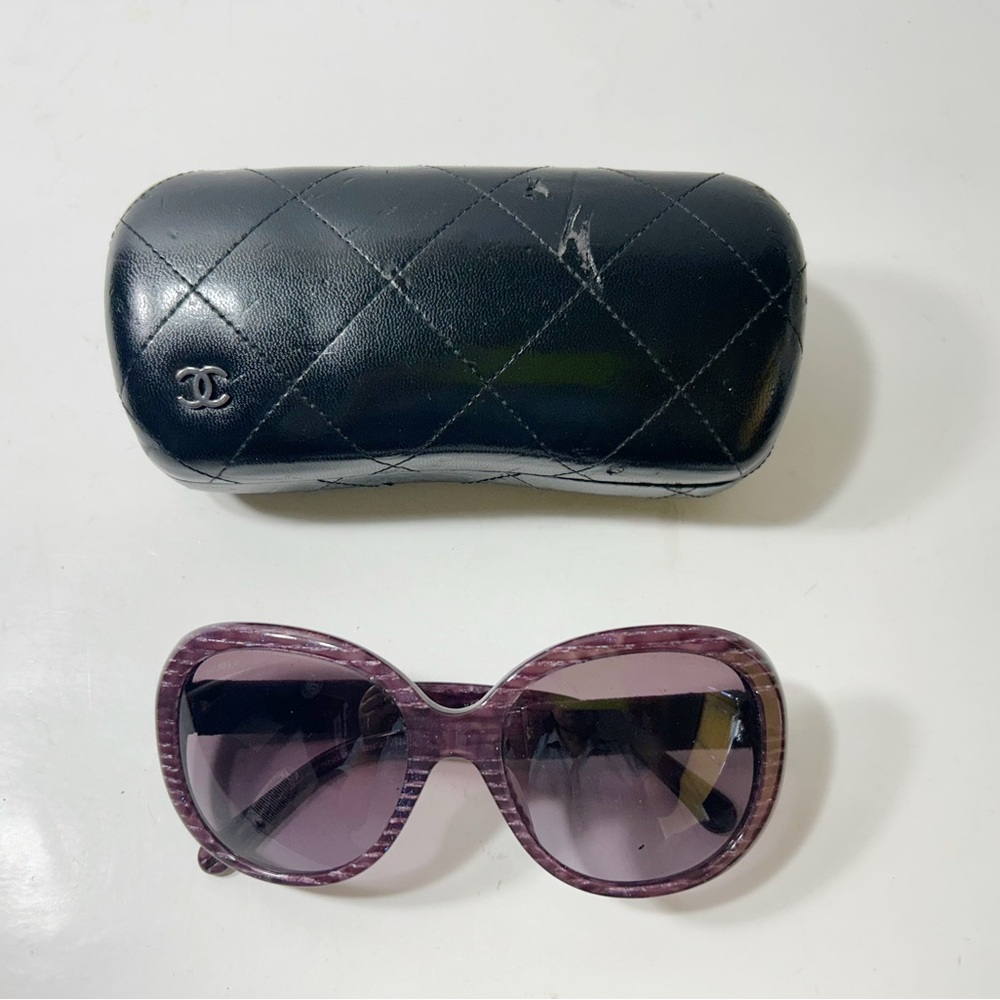 CHANEL 5256 C1440/S1 BURGUNDY / BURGUNDY LENS SUNGLASSES 57-18-135 B50 Italy